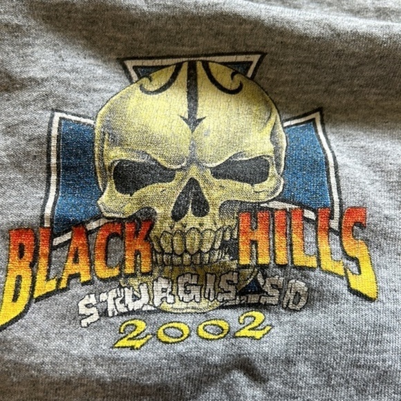 Vintage 2002 Harley-Davidson Black Hills Sturgis Skulls  Men’s Distressed Size L - Picture 5 of 7